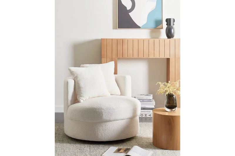 Lenestol Dalby Hvit - Hvit - Møbler - Stoler & lenestoler - Lenestoler - Lenestoler uten armlene