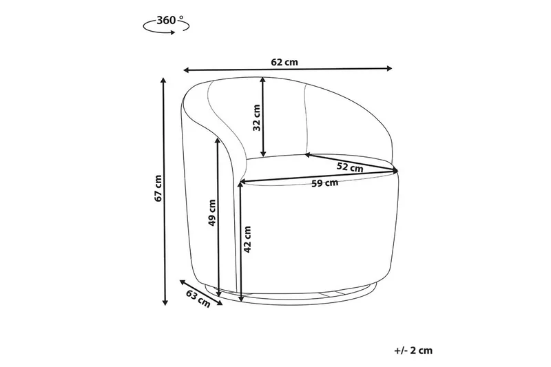 Lenestol Davik Beige/svart - Beige/svart - Møbler - Stoler & lenestoler - Lenestoler - Klubblenestol