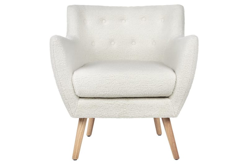 Lenestol Drammen Hvit/lyst tre - Hvit/lyst tre - Møbler - Stoler & lenestoler - Lenestoler - Klubblenestol