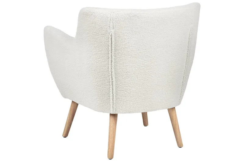 Lenestol Drammen Hvit/lyst tre - Hvit/lyst tre - Møbler - Stoler & lenestoler - Lenestoler - Klubblenestol