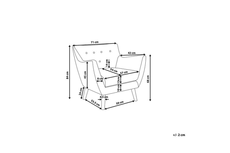 Lenestol Drammen Hvit/lyst tre - Hvit/lyst tre - Møbler - Stoler & lenestoler - Lenestoler - Klubblenestol