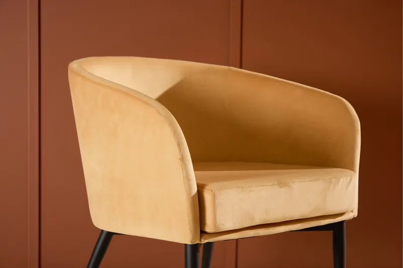 Lenestol Fluffy - Gul - Møbler - Stoler & lenestoler - Lenestoler - Klubblenestol