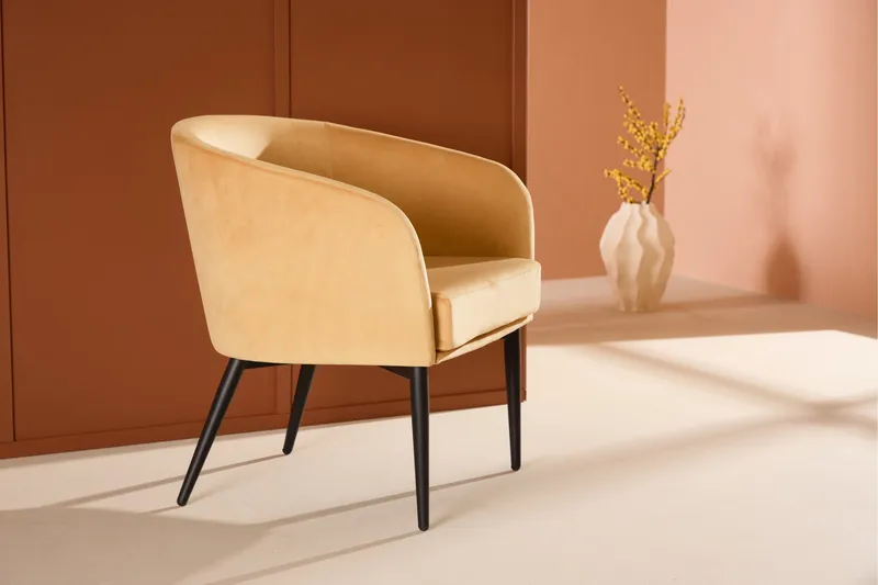 Lenestol Fluffy - Gul - Møbler - Stoler & lenestoler - Lenestoler - Klubblenestol