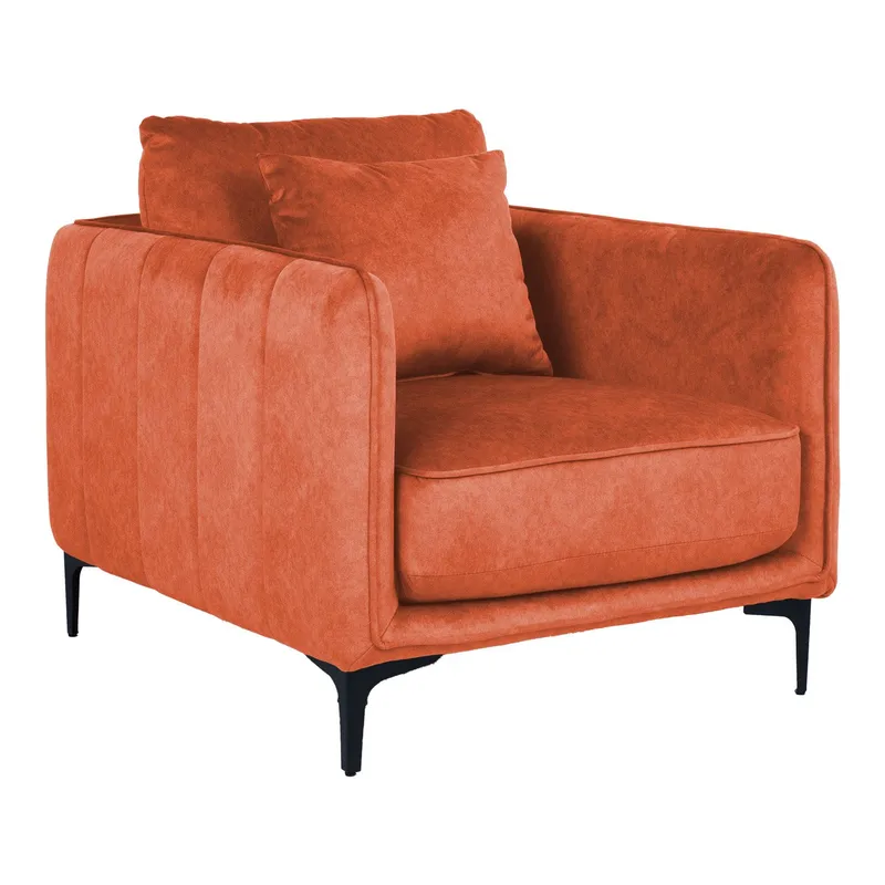 Lenestol HOME4YOU Bianka 100x40xh140 cm, eik, oransje