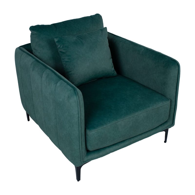 Lenestol HOME4YOU Bianka 80x40xh85 cm, melamin med eikebark - grønn - Møbler - Stoler & lenestoler - Lenestoler - Klubblenestol