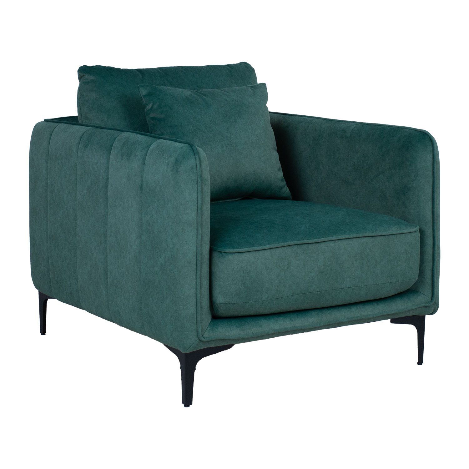 Lenestol HOME4YOU Bianka 80x40xh85 cm, melamin med eikebark - grønn