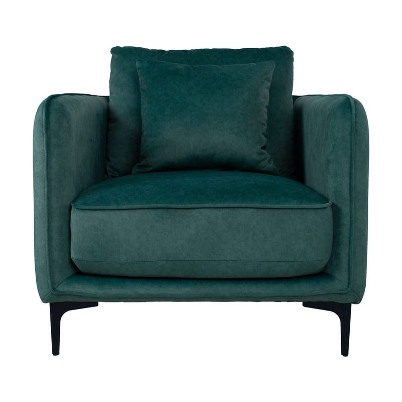 Lenestol HOME4YOU Bianka 80x40xh85 cm, melamin med eikebark - grønn - Møbler - Stoler & lenestoler - Lenestoler - Klubblenestol