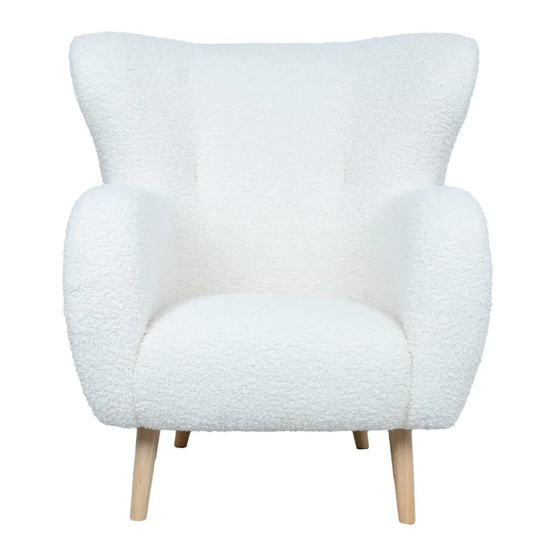 Lenestol HOME4YOU Elisa varm hvit - varmhvit - Møbler - Stoler & lenestoler - Lenestoler - Klubblenestol