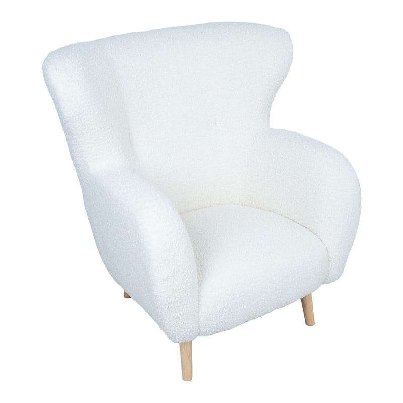 Lenestol HOME4YOU Elisa varm hvit - varmhvit - Møbler - Stoler & lenestoler - Lenestoler - Klubblenestol