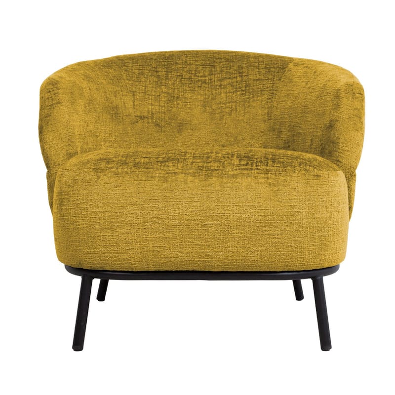 Lenestol HOME4YOU Gemala 80x40xh90 cm, svart - gul - Møbler - Stoler & lenestoler - Lenestoler - Klubblenestol