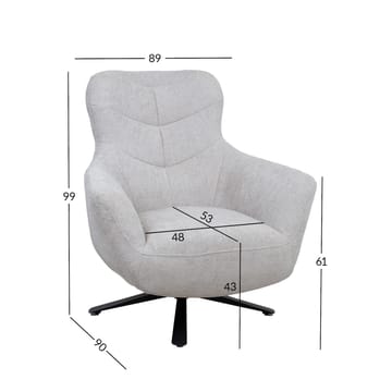Lenestol HOME4YOU Helga 160x47,5xh64 cm, furu - lysegrå - Møbler - Stoler & lenestoler - Lenestoler