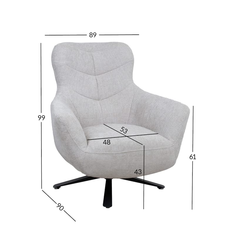 Lenestol HOME4YOU Helga 160x47,5xh64 cm, furu - lysegrå - Møbler - Stoler & lenestoler - Lenestoler