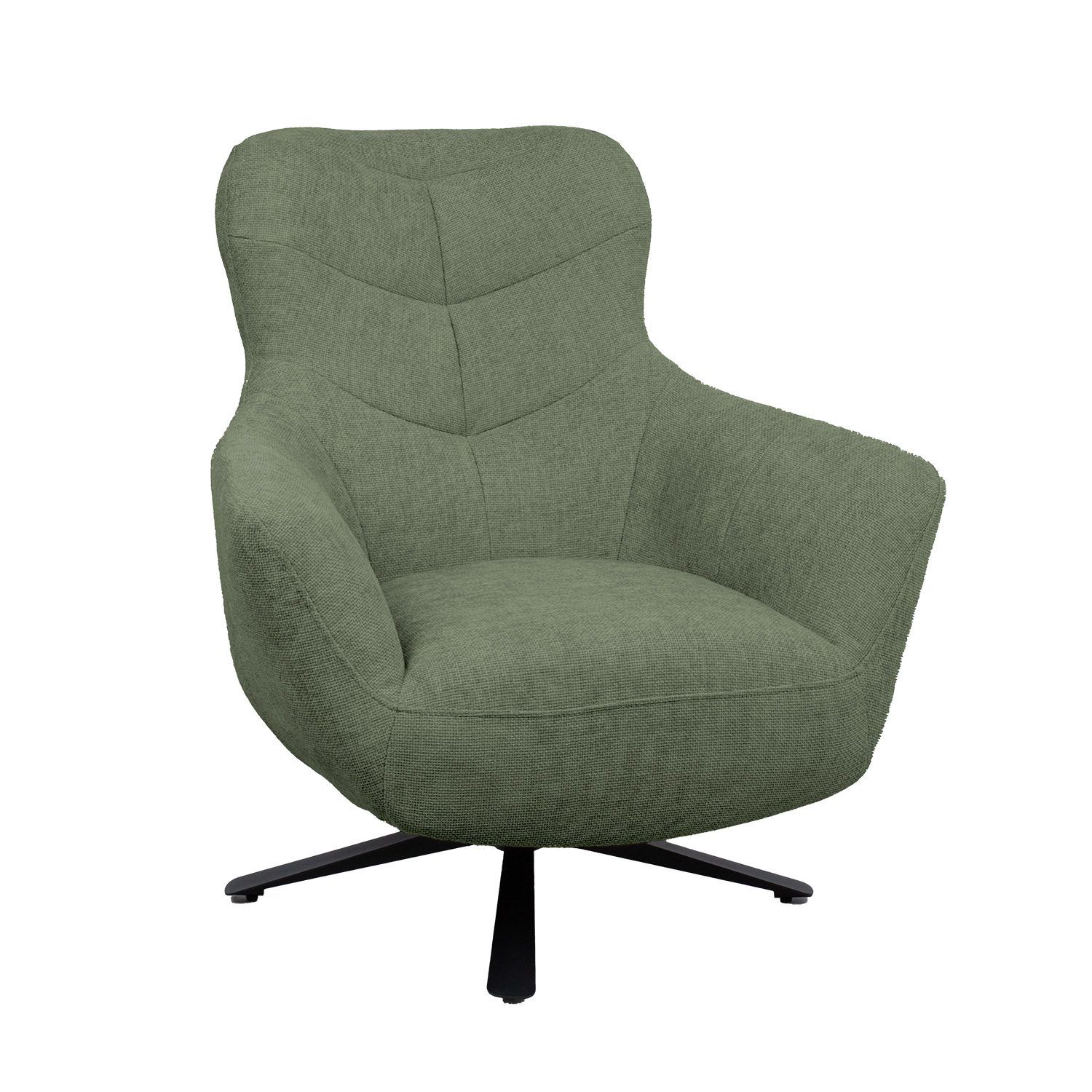 Lenestol HOME4YOU Helga 80x40xh80 cm, melamin eik - grønn