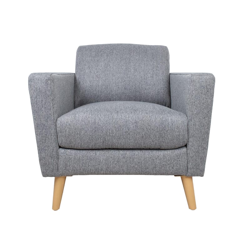 Lenestol HOME4YOU Kaili grå - Grå - Møbler - Stoler & lenestoler - Lenestoler - Klubblenestol