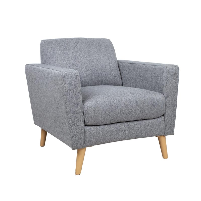 Lenestol HOME4YOU Kaili grå - Grå - Møbler - Stoler & lenestoler - Lenestoler - Klubblenestol