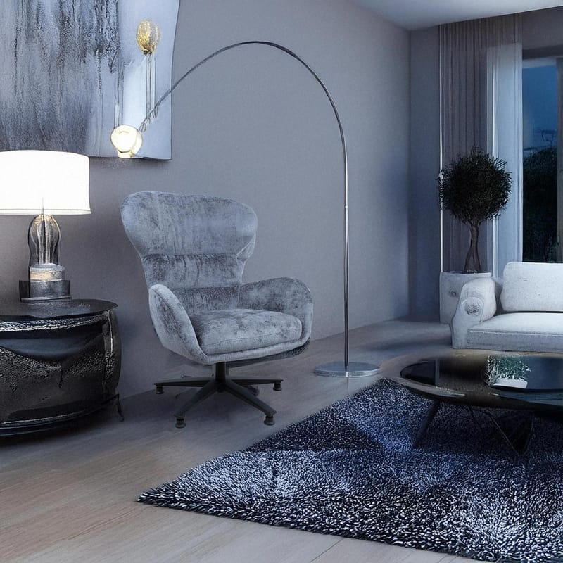 Lenestol HOME4YOU Karolina 100x40xh140 cm, eik - Kremhvit - Møbler - Stoler & lenestoler - Lenestoler - Ørelappstol