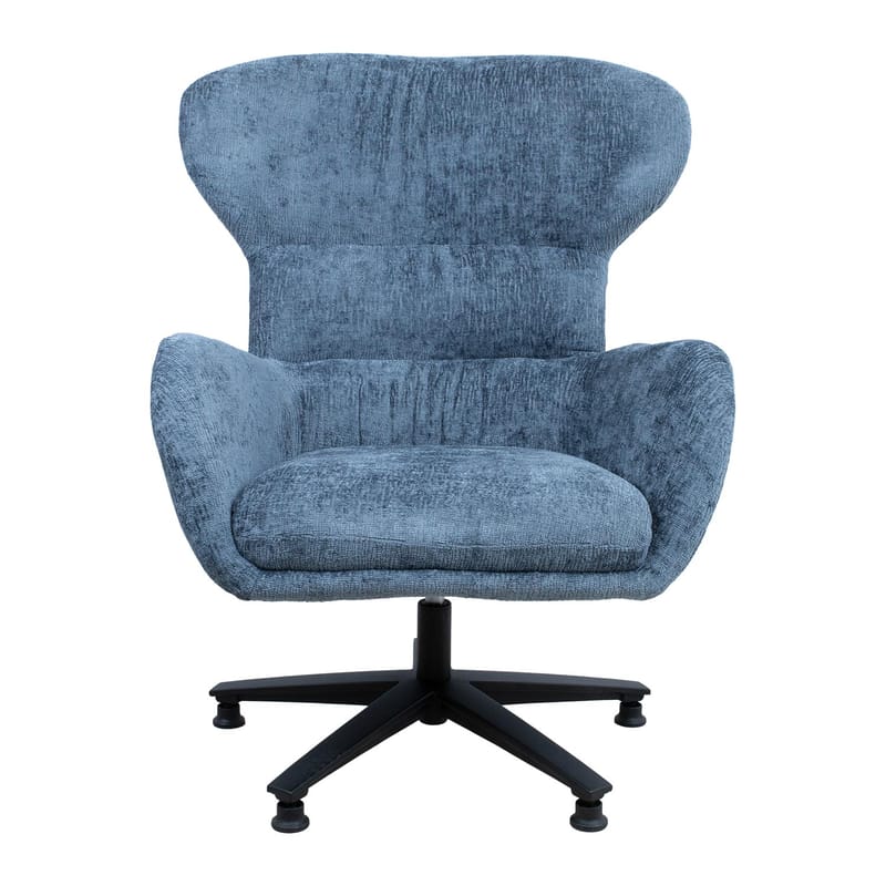 Lenestol HOME4YOU Karolina 80x40xh85 cm, melamin med eikebark - Blå - Møbler - Stoler & lenestoler - Lenestoler - Ørelappstol