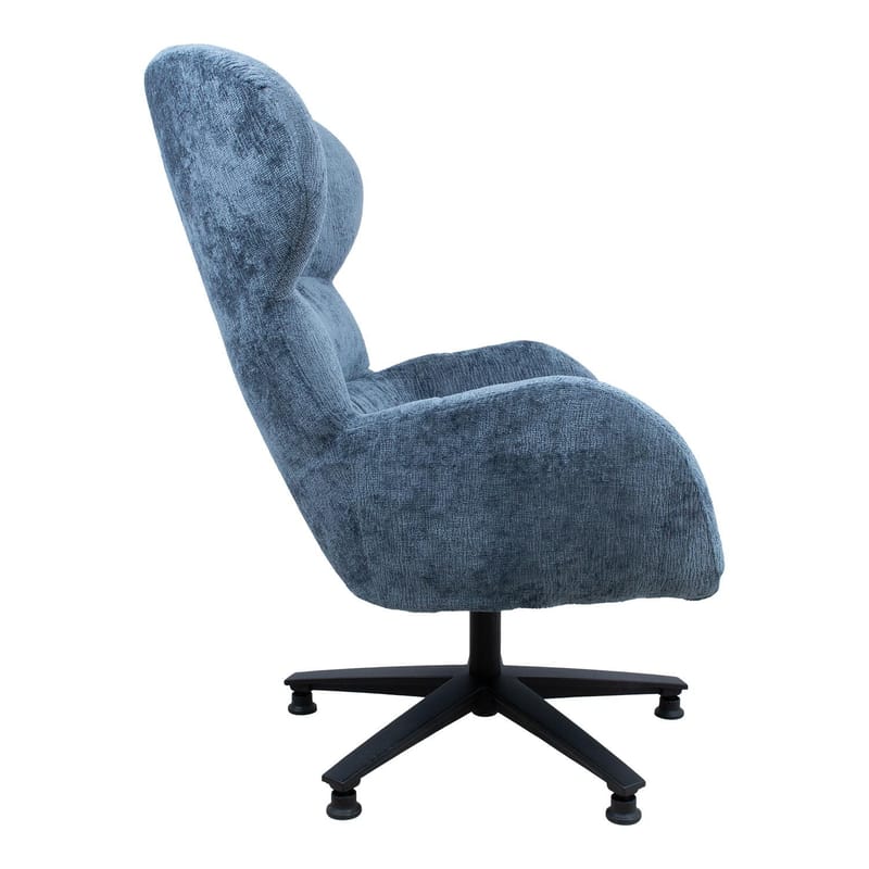 Lenestol HOME4YOU Karolina 80x40xh85 cm, melamin med eikebark - Blå - Møbler - Stoler & lenestoler - Lenestoler - Ørelappstol