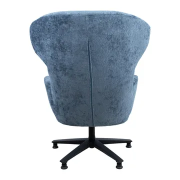 Lenestol HOME4YOU Karolina 80x40xh85 cm, melamin med eikebark - Blå - Møbler - Stoler & lenestoler - Lenestoler - Ørelappstol