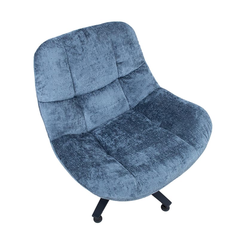 Lenestol HOME4YOU Kendra 100x40xh115 cm, svart - blå - Møbler - Stoler & lenestoler - Lenestoler - Lenestoler uten armlene