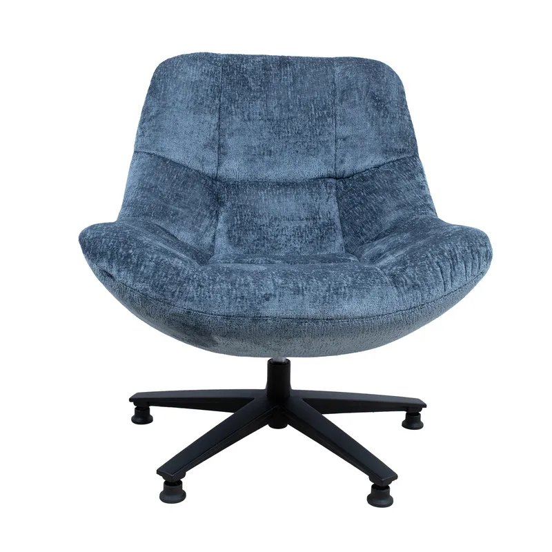 Lenestol HOME4YOU Kendra 100x40xh115 cm, svart - blå - Møbler - Stoler & lenestoler - Lenestoler - Lenestoler uten armlene