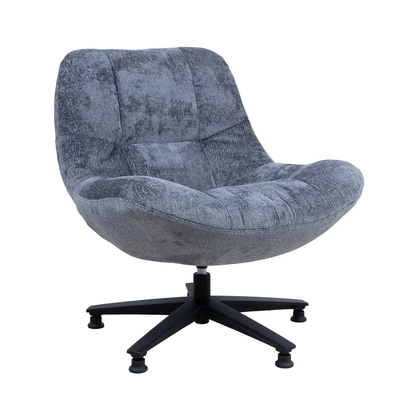 Lenestol HOME4YOU Kendra 80x40xh90 cm, svart - grå - Møbler - Stoler & lenestoler - Lenestoler - Lenestoler uten armlene