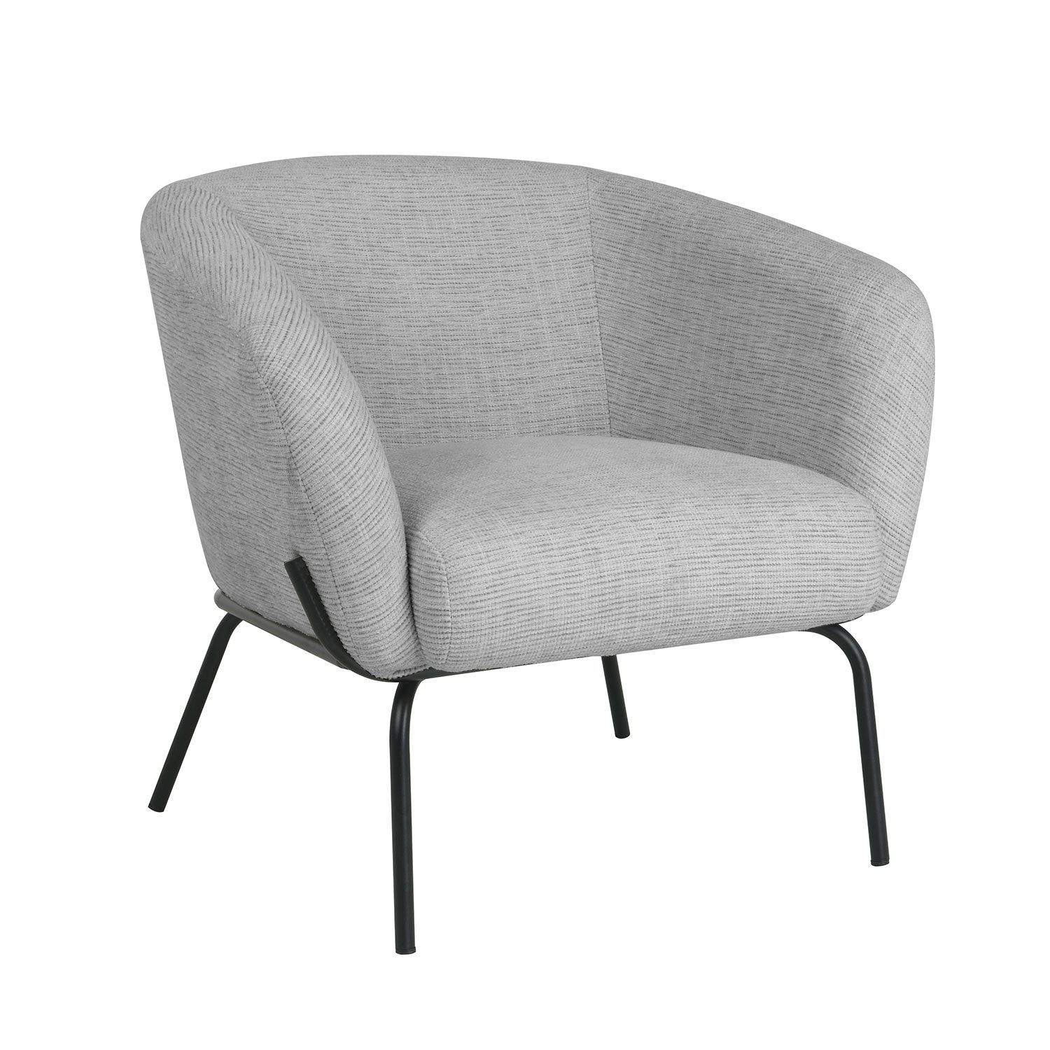 Lenestol HOME4YOU Micky 120x40xh75 cm, melamin med eikebark - Lysegrå