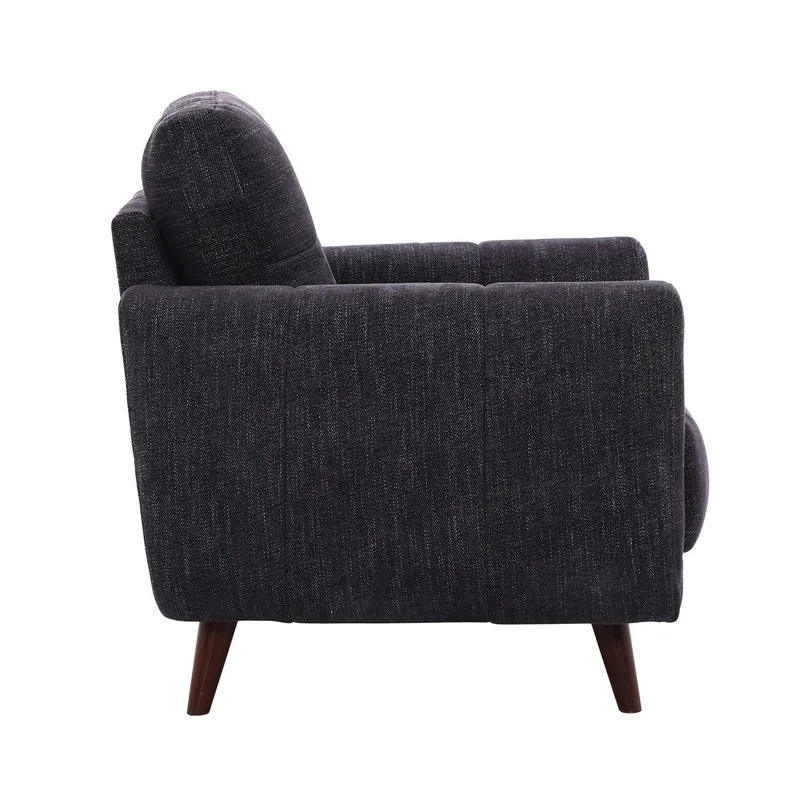 Lenestol HOME4YOU Steve mørk grå - Mørk grå - Møbler - Stoler & lenestoler - Lenestoler - Klubblenestol