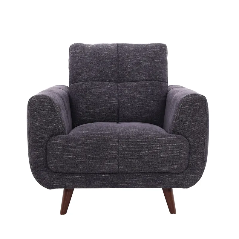 Lenestol HOME4YOU Steve mørk grå - Mørk grå - Møbler - Stoler & lenestoler - Lenestoler - Klubblenestol