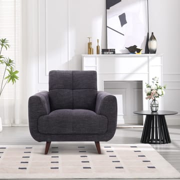 Lenestol HOME4YOU Steve mørk grå - Mørkegrå - Møbler - Stoler & lenestoler - Lenestoler - Klubblenestol