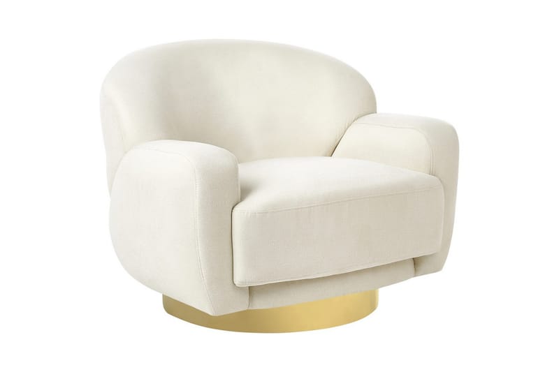Lenestol Lejre Beige/Gull - Beige/Gull - Møbler - Stoler & lenestoler - Lenestoler - Klubblenestol
