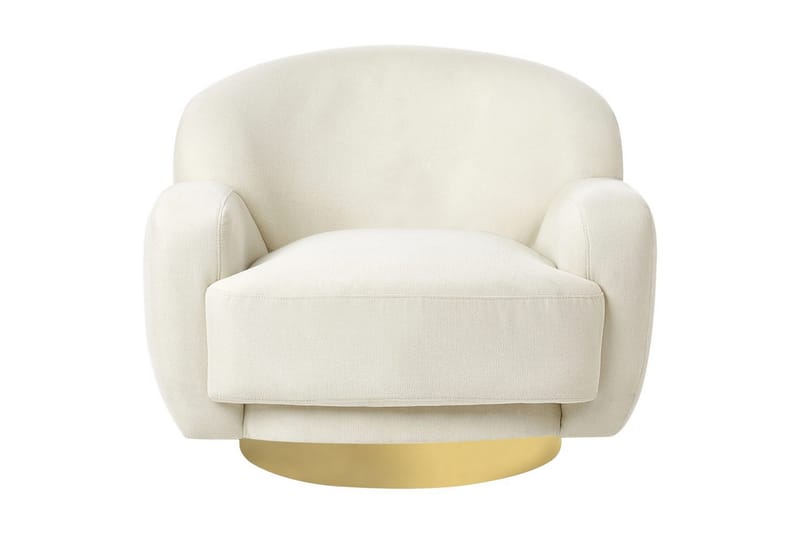 Lenestol Lejre Beige/Gull - Beige/Gull - Møbler - Stoler & lenestoler - Lenestoler - Klubblenestol
