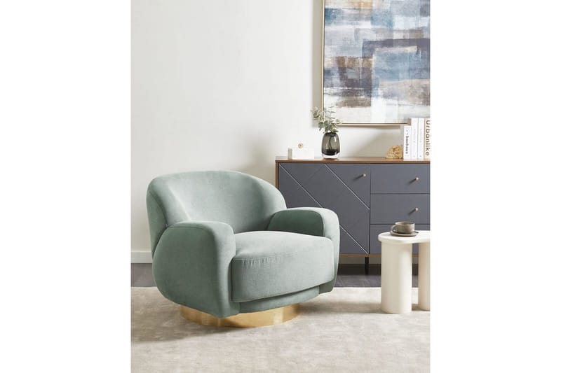 Lenestol Lejre Grønn/gull - Grønn/gull - Møbler - Stoler & lenestoler - Lenestoler - Klubblenestol