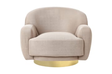 Lenestol Lejre Taupe/gull - Taupe/gull - Møbler - Stoler & lenestoler - Lenestoler - Klubblenestol