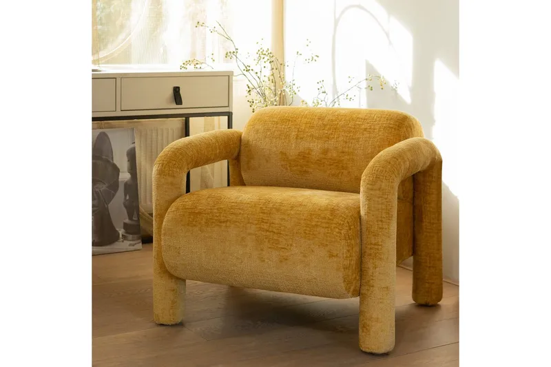 Lenestol Lenny - Gull/Gul - Møbler - Stoler & lenestoler - Lenestoler