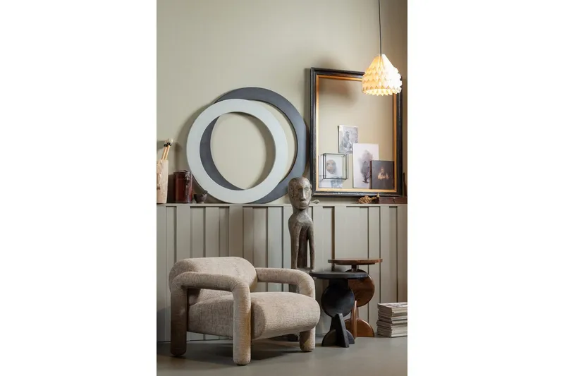 Lenestol Lenny - Sand - Møbler - Stoler & lenestoler - Lenestoler