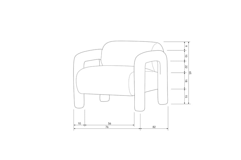 Lenestol Lenny - Sand - Møbler - Stoler & lenestoler - Lenestoler