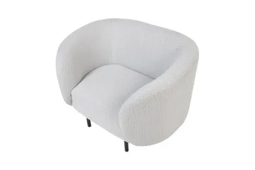 Lenestol Loen - Hvit, Svart/Polyester - Møbler - Stoler & lenestoler - Lenestoler - Klubblenestol