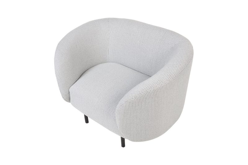 Lenestol Loen - Hvit, Svart/Polyester - Møbler - Stoler & lenestoler - Lenestoler - Klubblenestol