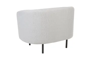 Lenestol Loen - Hvit, Svart/Polyester - Møbler - Stoler & lenestoler - Lenestoler - Klubblenestol