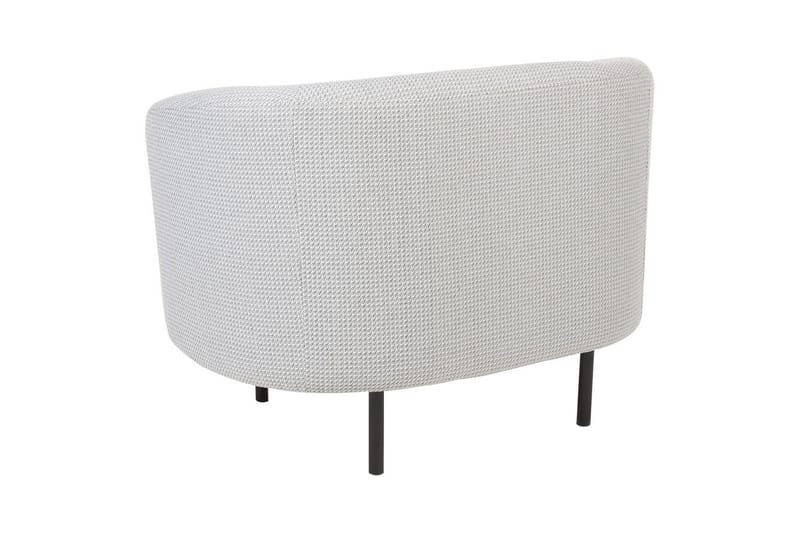 Lenestol Loen - Hvit, Svart/Polyester - Møbler - Stoler & lenestoler - Lenestoler - Klubblenestol