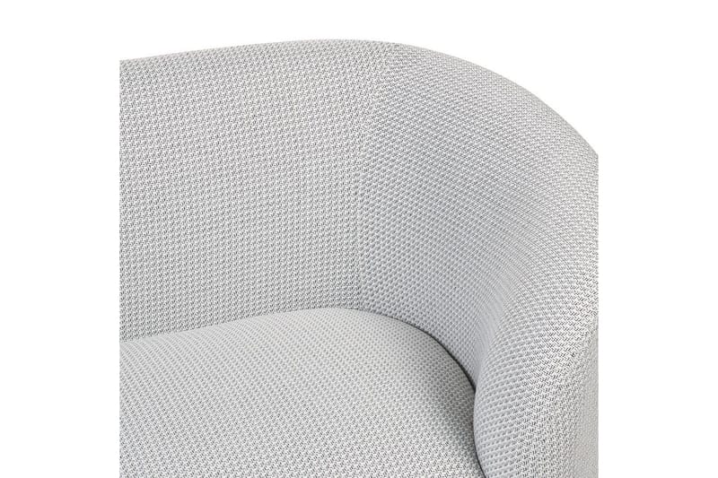 Lenestol Loen - Hvit, Svart/Polyester - Møbler - Stoler & lenestoler - Lenestoler - Klubblenestol
