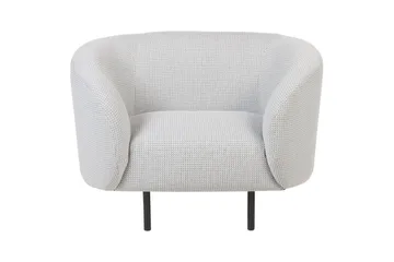 Lenestol Loen - Hvit, Svart/Polyester - Møbler - Stoler & lenestoler - Lenestoler - Klubblenestol