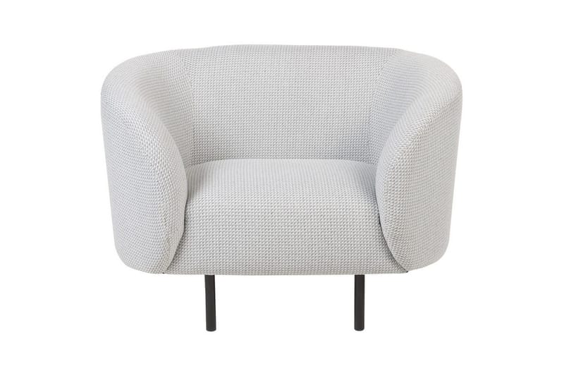 Lenestol Loen - Hvit, Svart/Polyester - Møbler - Stoler & lenestoler - Lenestoler - Klubblenestol