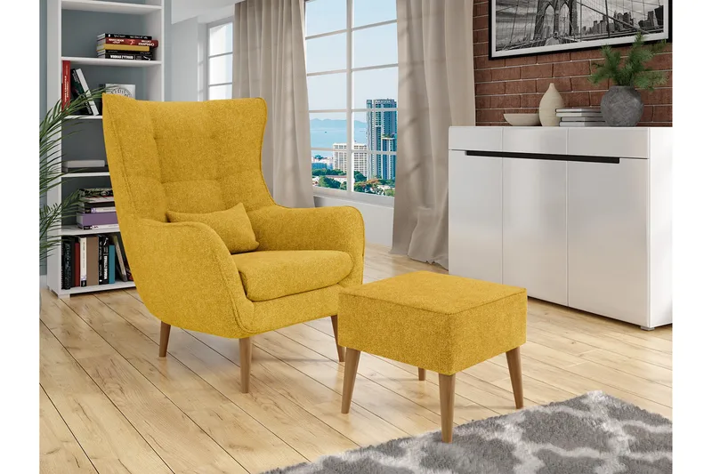 Lenestol LORD med Fotskammel - Møbler - Stoler & lenestoler - Lenestoler