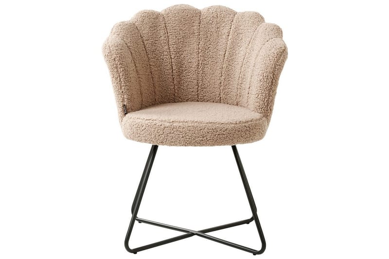 Lenestol Lovelock - Beige, svart/Bouclé - Møbler - Stoler & lenestoler - Lenestoler - Lenestoler uten armlene