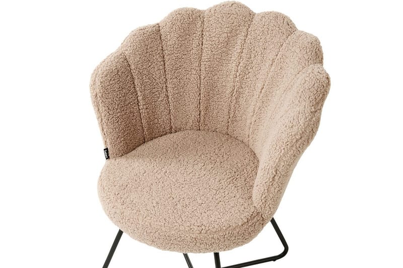 Lenestol Lovelock - Beige, svart/Bouclé - Møbler - Stoler & lenestoler - Lenestoler - Lenestoler uten armlene