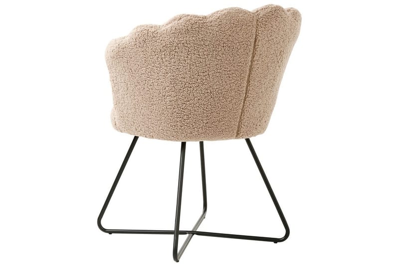 Lenestol Lovelock - Beige, svart/Bouclé - Møbler - Stoler & lenestoler - Lenestoler - Lenestoler uten armlene