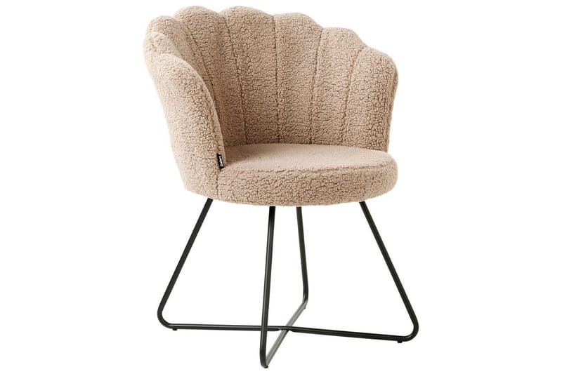 Lenestol Lovelock - Beige, svart/Bouclé - Møbler - Stoler & lenestoler - Lenestoler - Lenestoler uten armlene