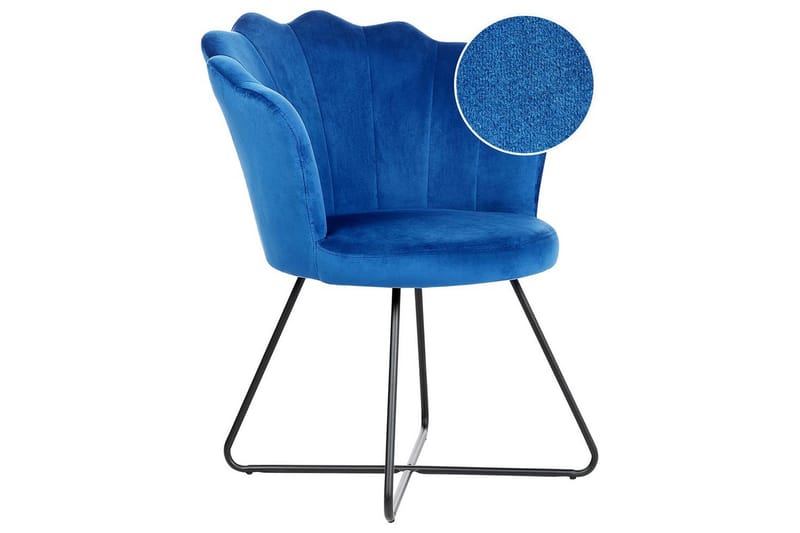 Lenestol Lovelock, Blå, Svart/Fløyel